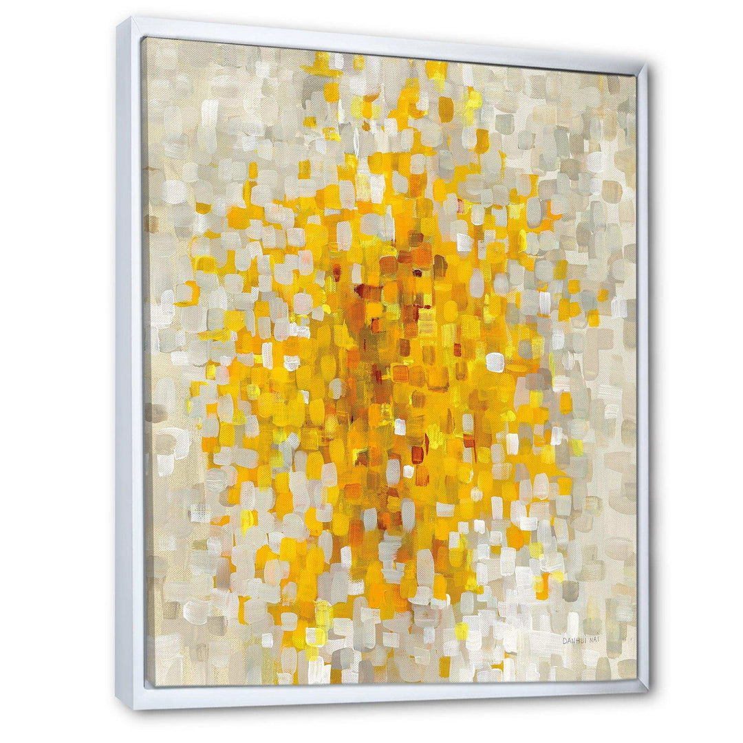 Glam Yellow Explosion Blocks - Modern Living Room Wall Decor