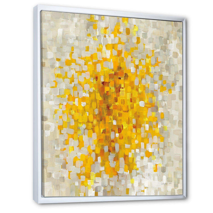 Glam Yellow Explosion Blocks - Modern Living Room Wall Decor