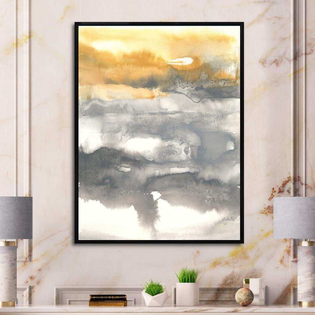 Gold Glamour Direction II - Modern Canvas Wall Art