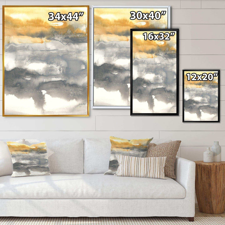 Gold Glamour Direction II - Modern Canvas Wall Art
