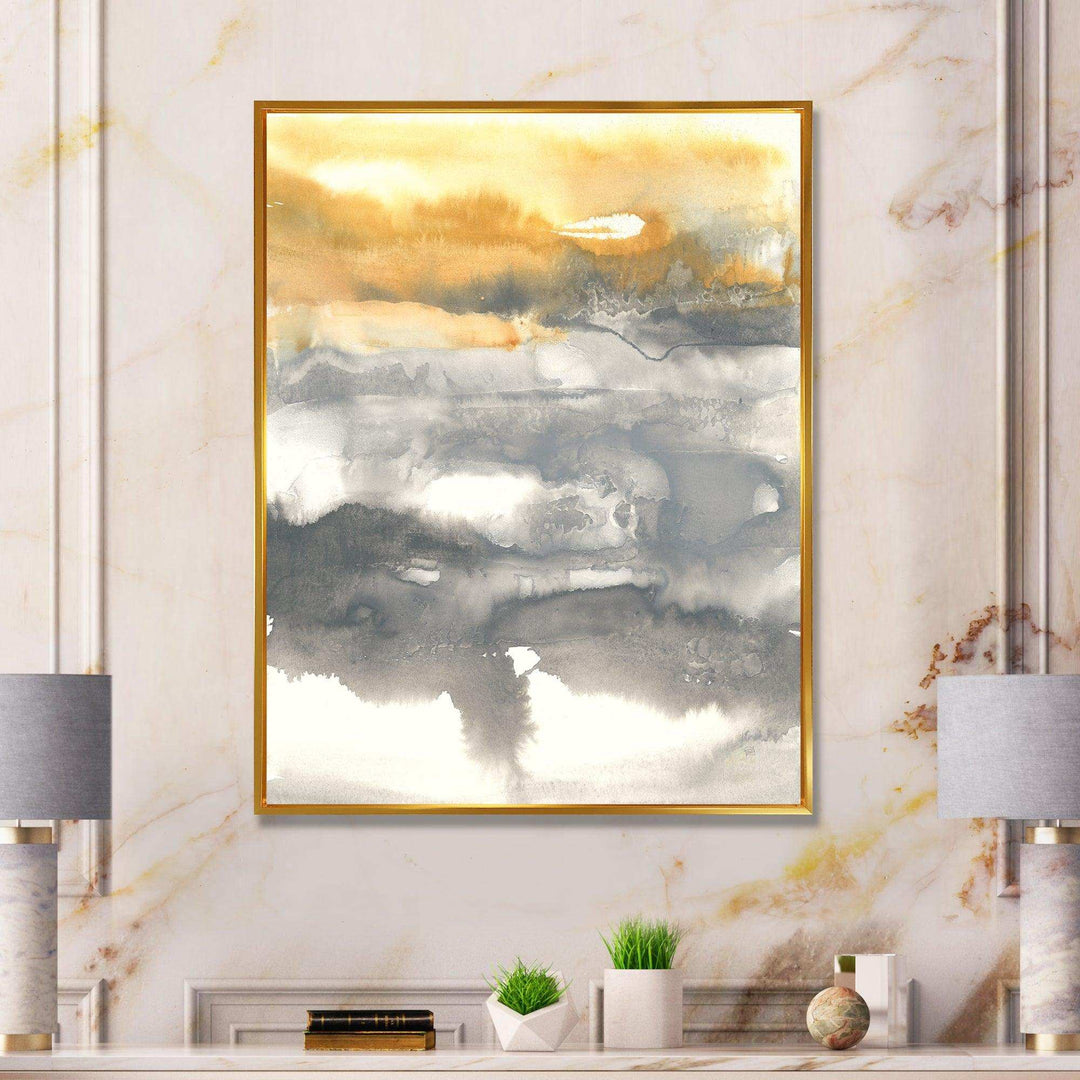 Gold Glamour Direction II - Modern Canvas Wall Art