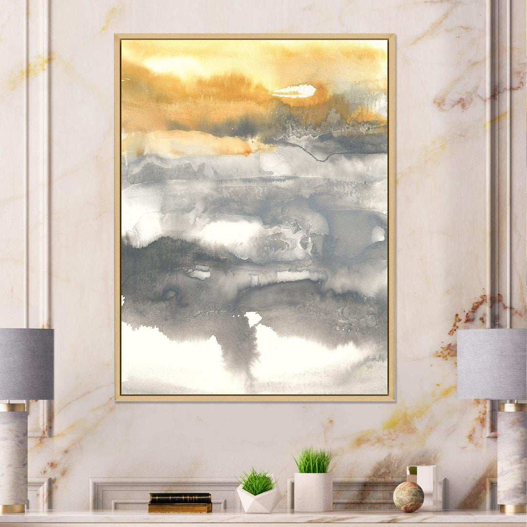 Gold Glamour Direction II - Modern Canvas Wall Art