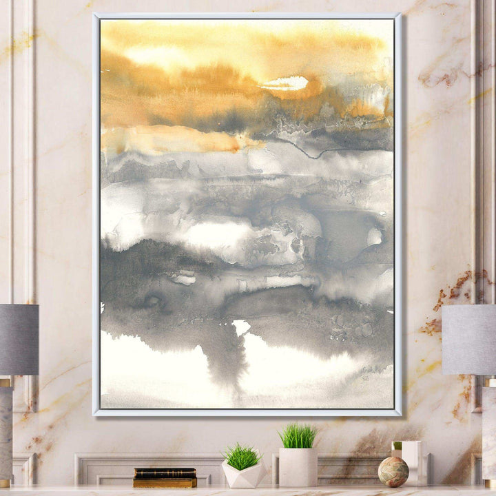 Gold Glamour Direction II - Modern Canvas Wall Art