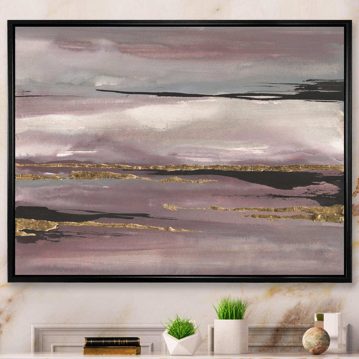 Purple Glam Storm III - Modern Bedroom Wall Art