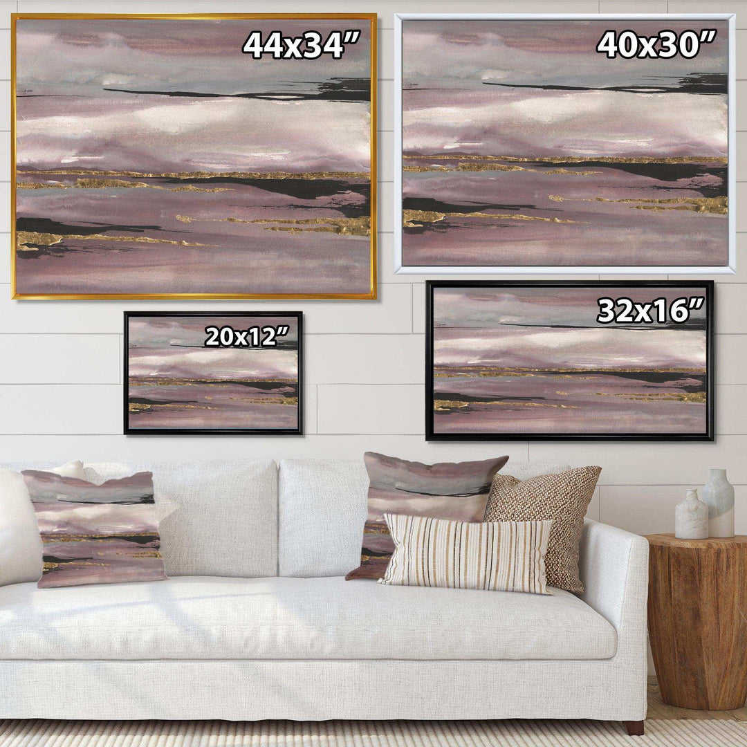 Purple Glam Storm III - Modern Bedroom Wall Art