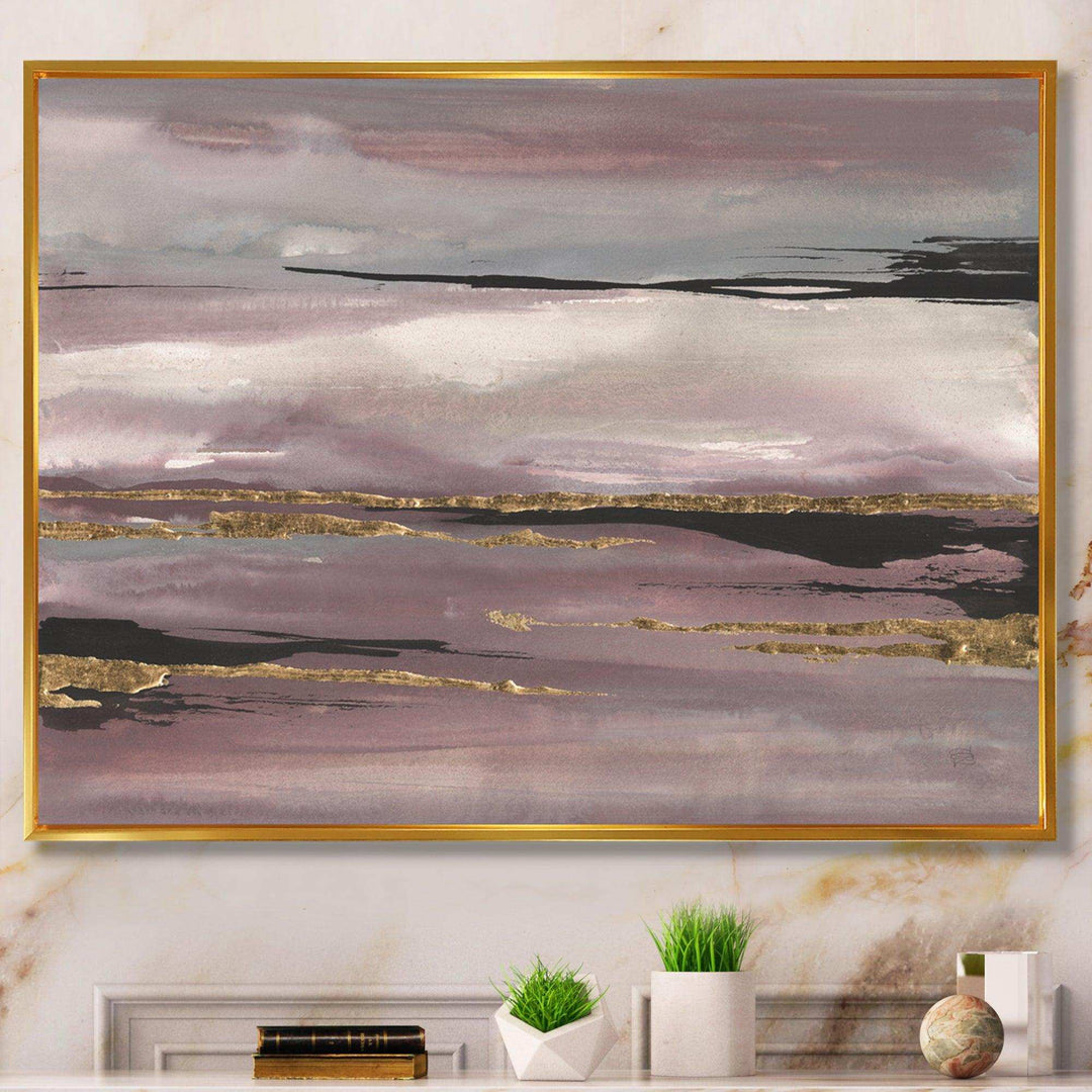 Purple Glam Storm III - Modern Bedroom Wall Art