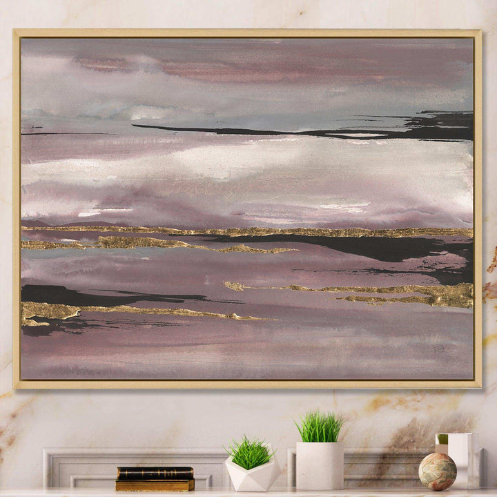 Purple Glam Storm III - Modern Bedroom Wall Art