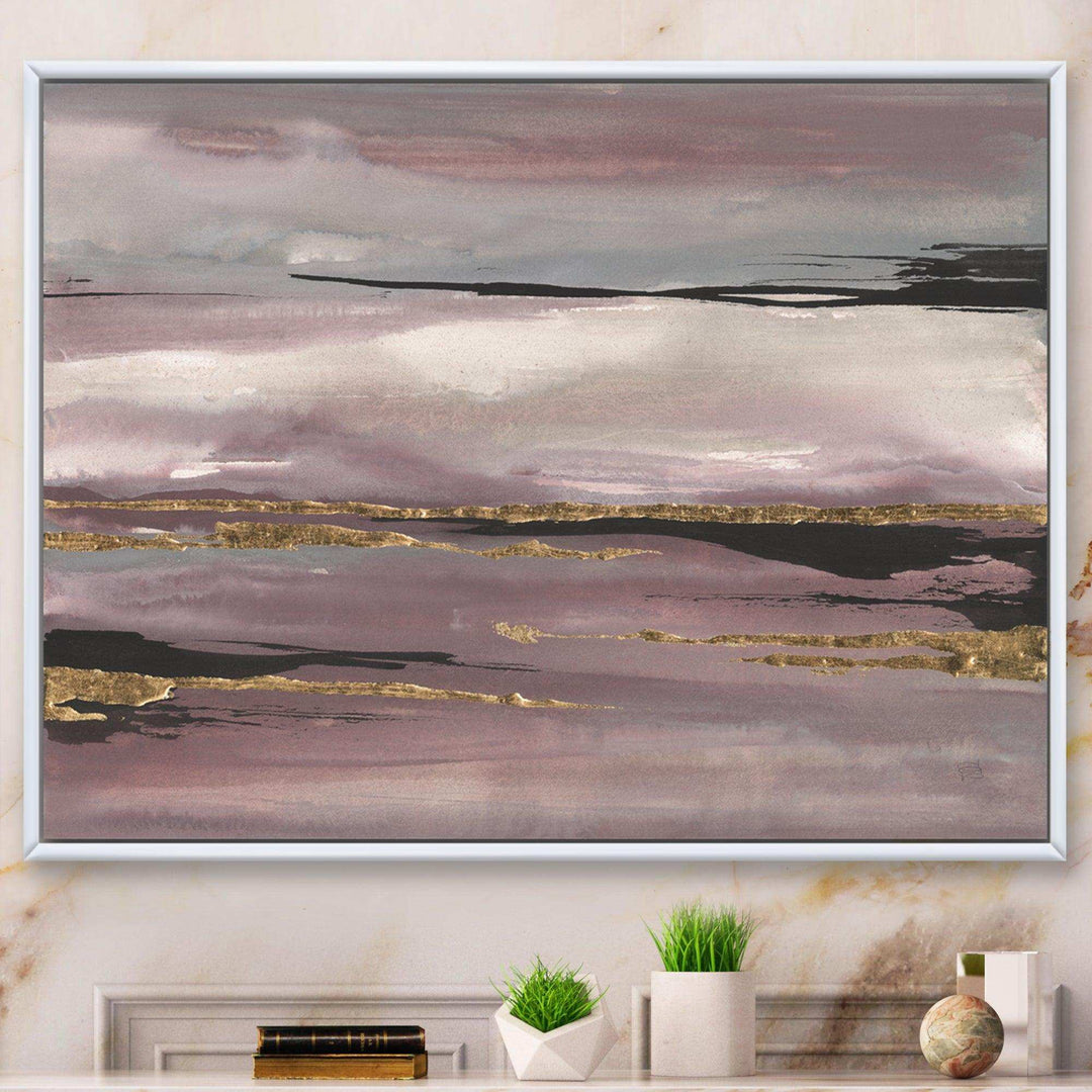 Purple Glam Storm III - Modern Bedroom Wall Art