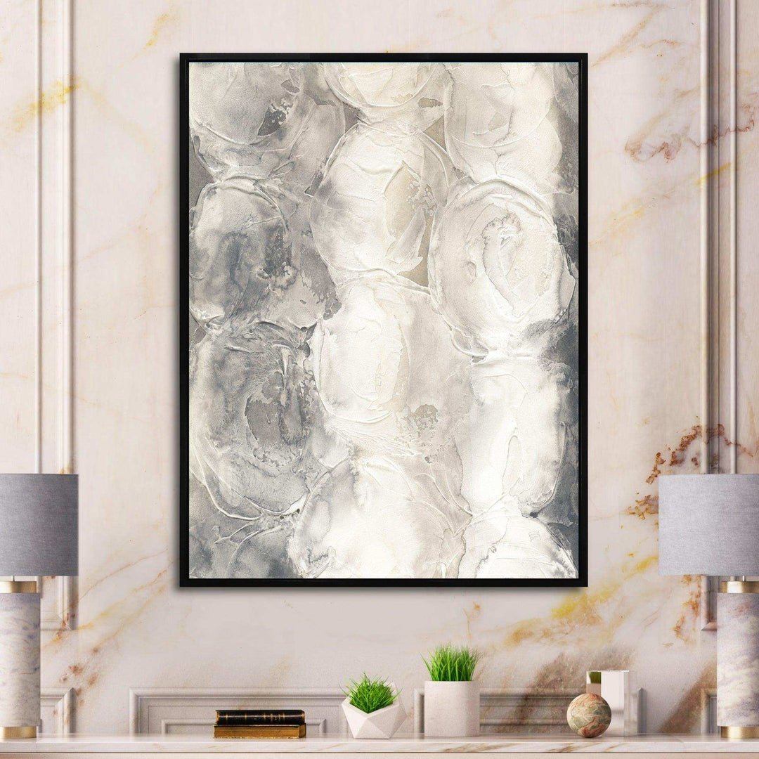 Gray Circles I - Modern Living Room Wall Decor