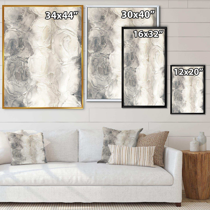 Gray Circles I - Modern Living Room Wall Decor