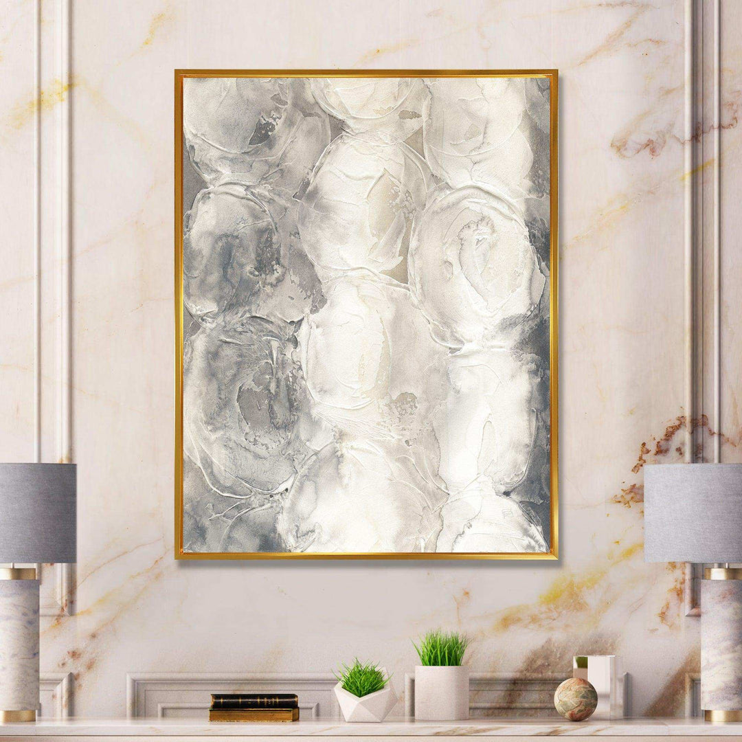 Gray Circles I - Modern Living Room Wall Decor