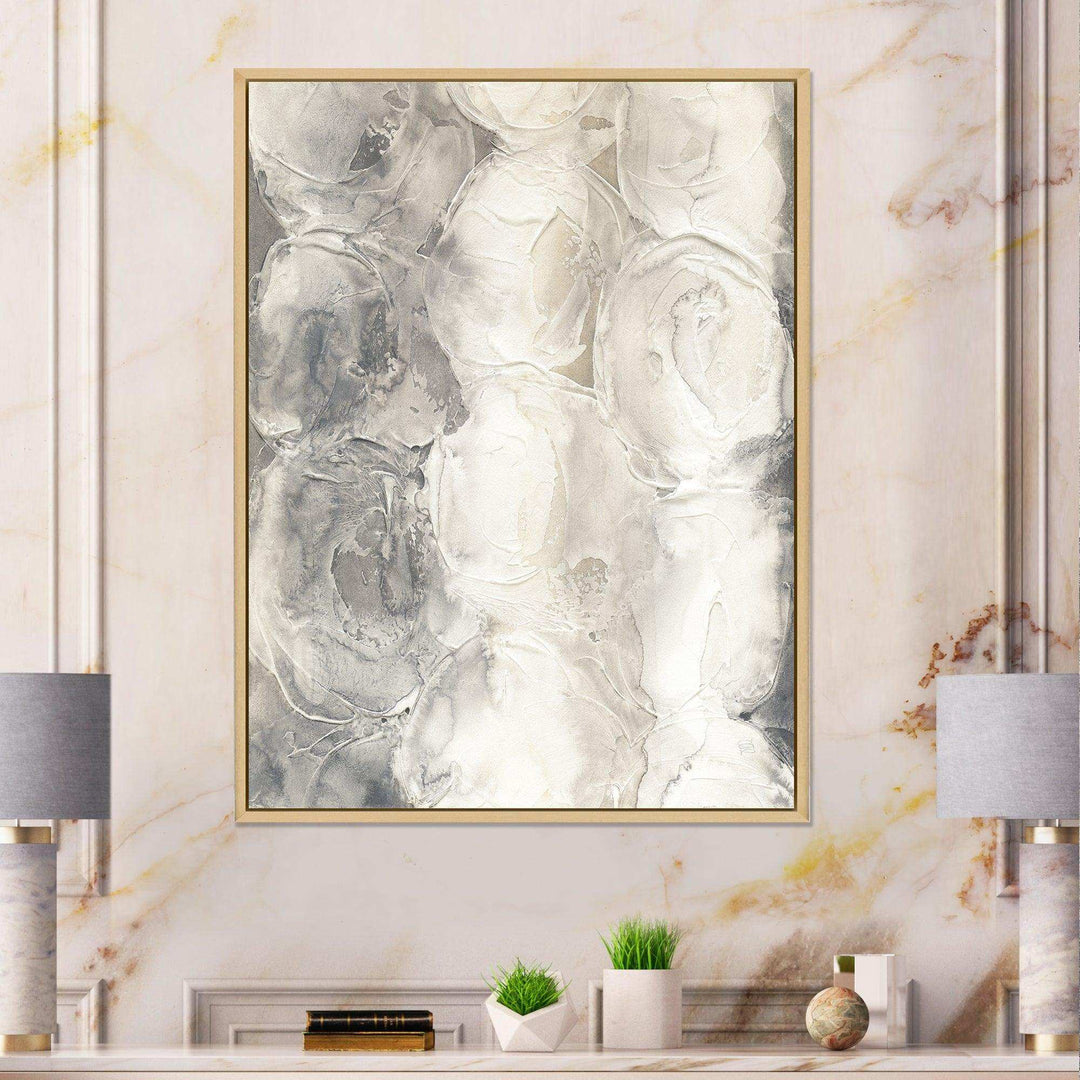 Gray Circles I - Modern Living Room Wall Decor