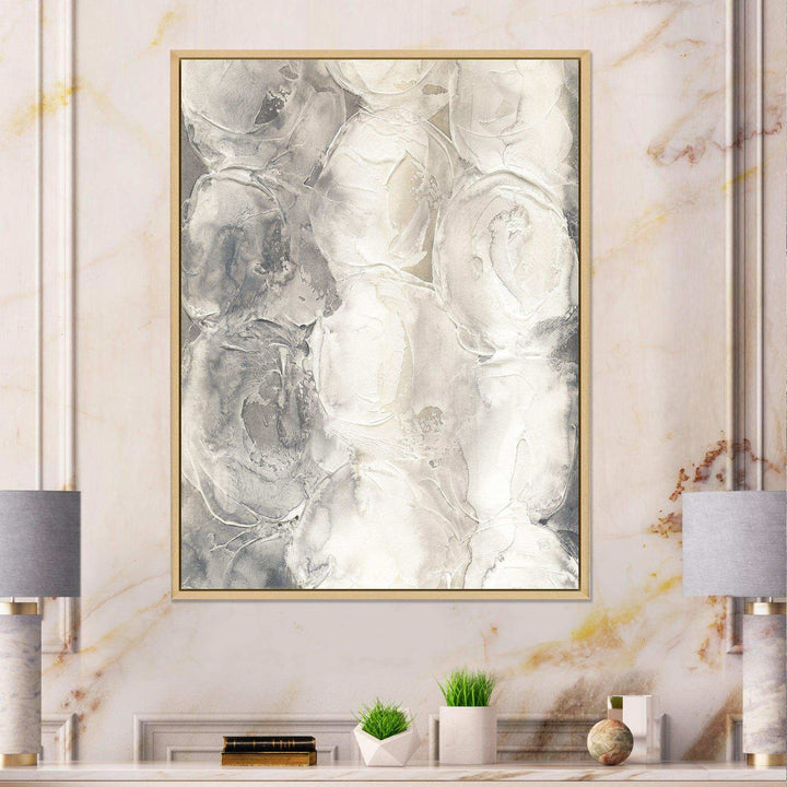 Gray Circles I - Modern Living Room Wall Decor