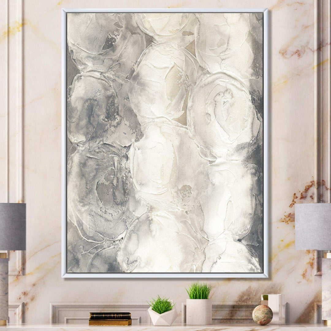 Gray Circles I - Modern Living Room Wall Decor