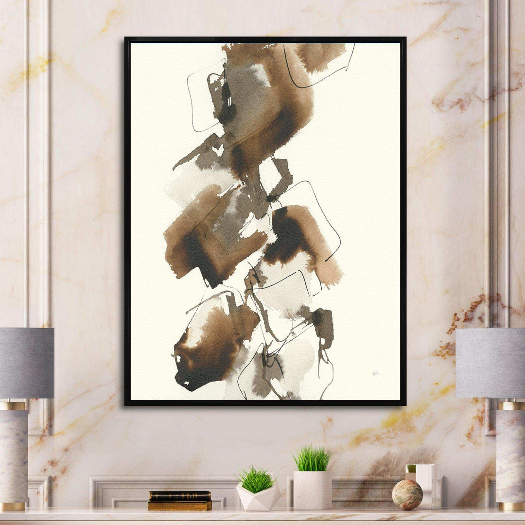 Gold Glam Squares I - Modern Bedroom Wall Art