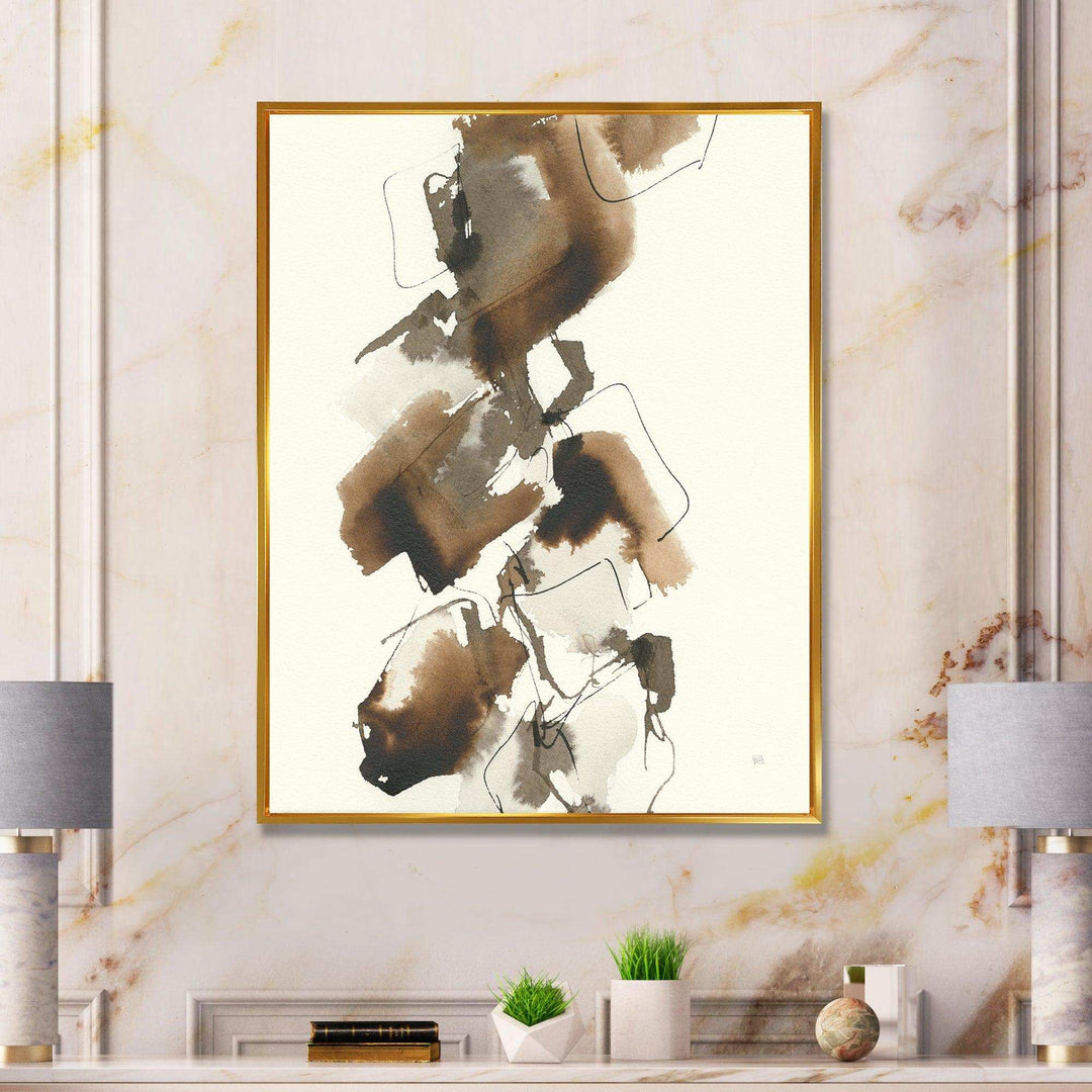 Gold Glam Squares I - Modern Bedroom Wall Art