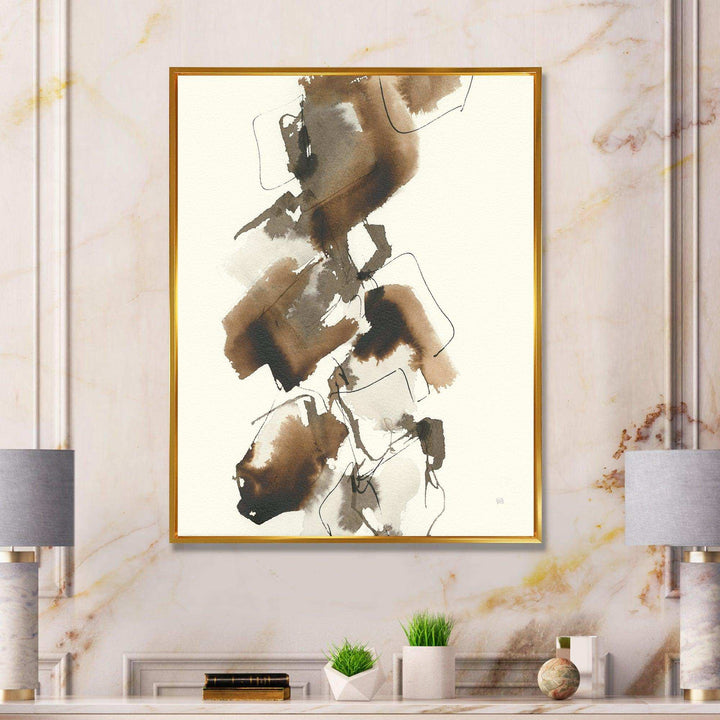 Gold Glam Squares I - Modern Bedroom Wall Art