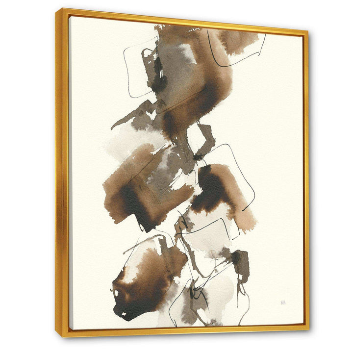 Gold Glam Squares I - Modern Bedroom Wall Art