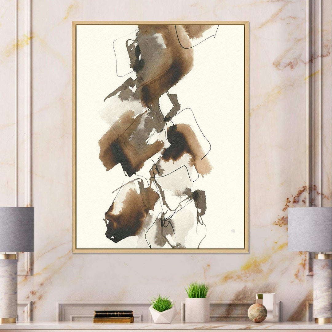 Gold Glam Squares I - Modern Bedroom Wall Art