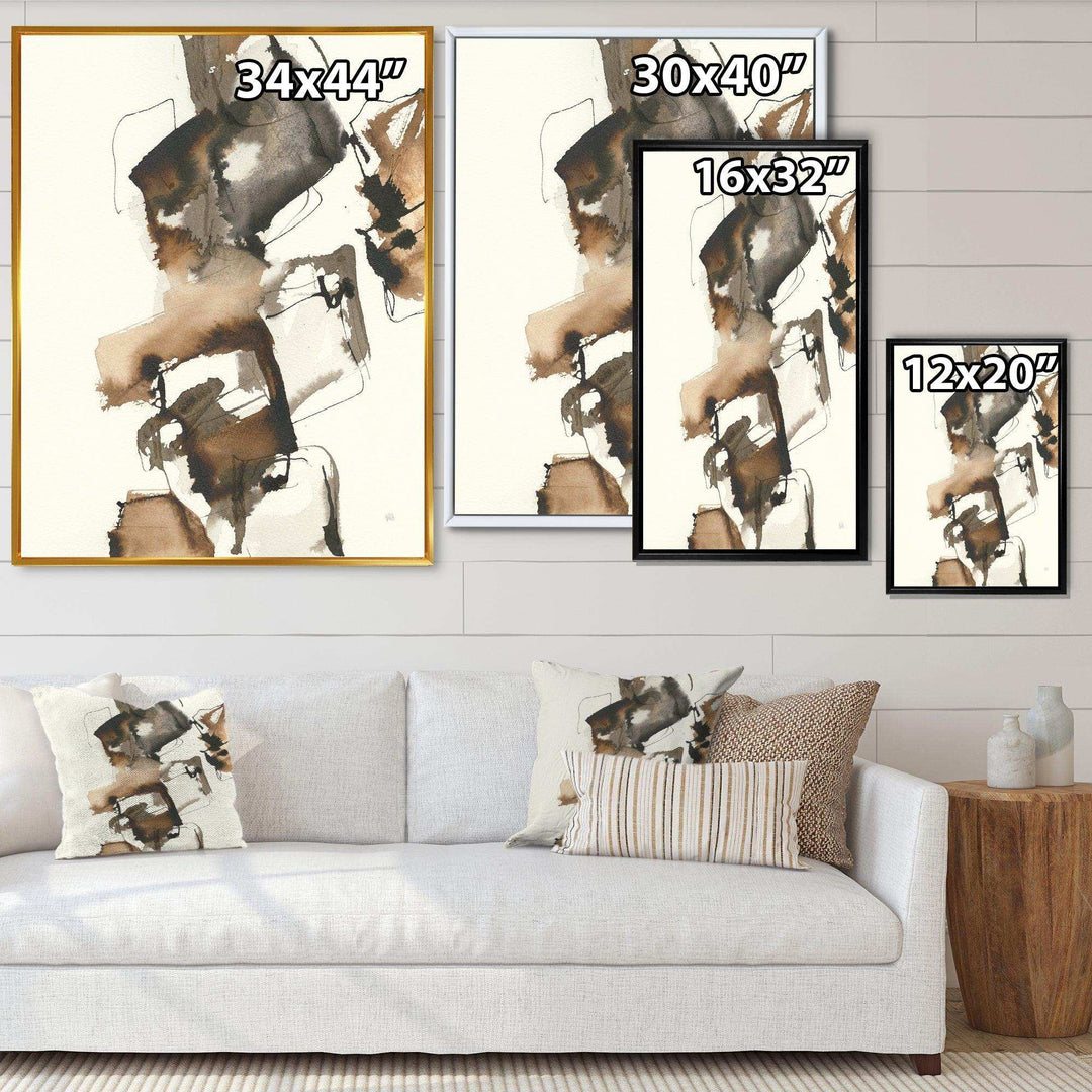 Gold Glam Squares II - Modern Living Room Wall Decor