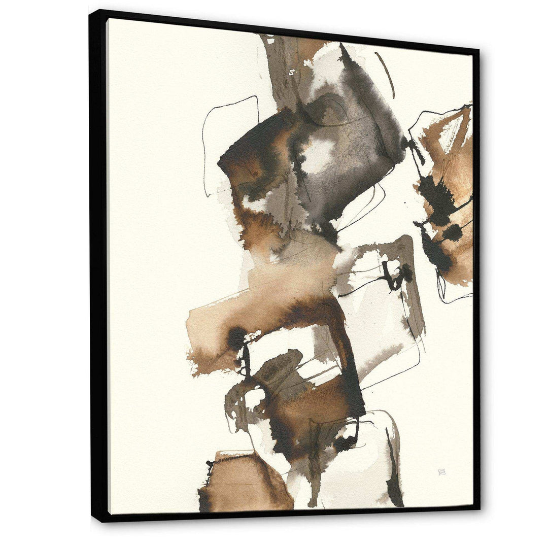 Gold Glam Squares II - Modern Living Room Wall Decor