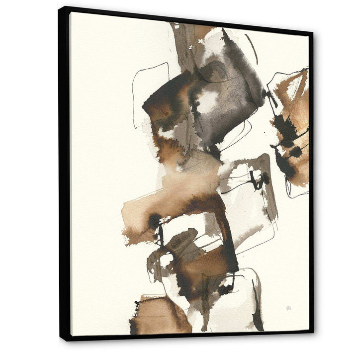 Gold Glam Squares II - Modern Living Room Wall Decor