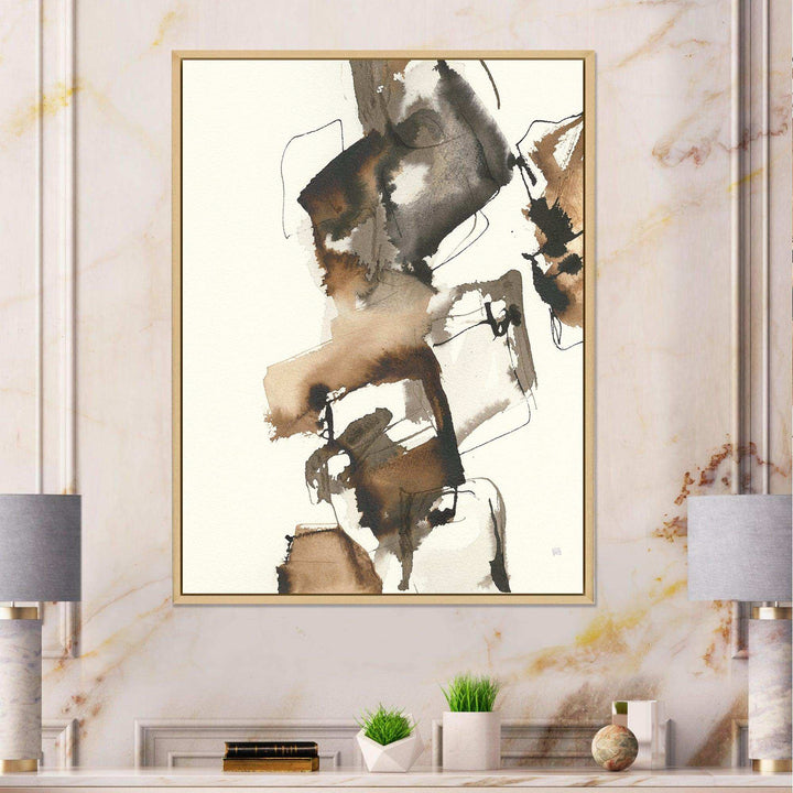 Gold Glam Squares II - Modern Living Room Wall Decor