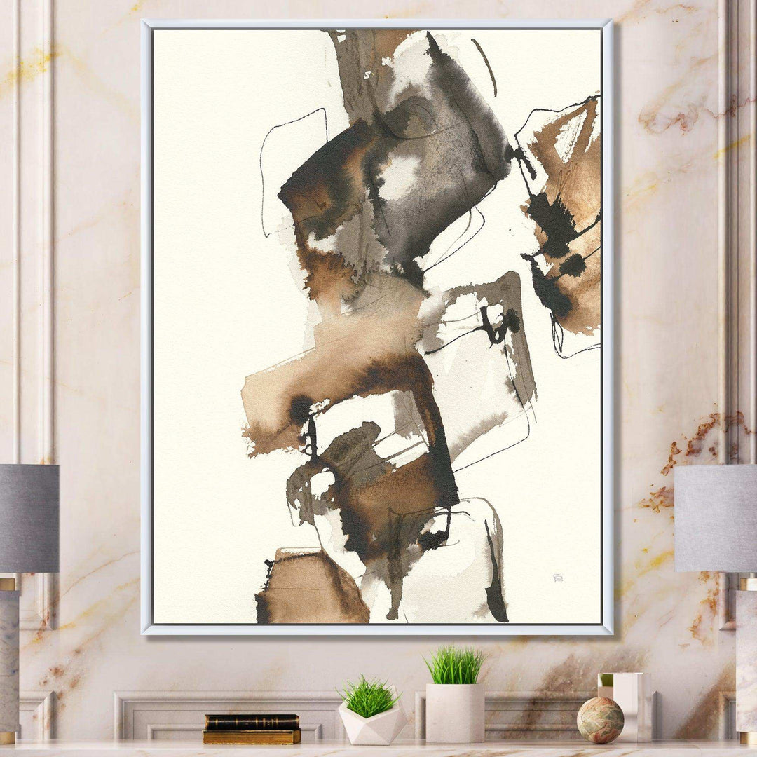 Gold Glam Squares II - Modern Living Room Wall Decor
