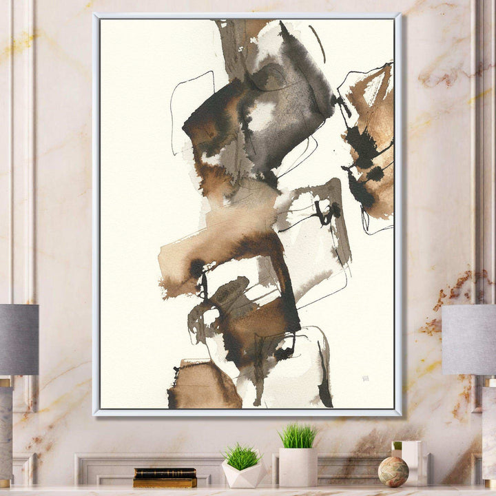 Gold Glam Squares II - Modern Living Room Wall Decor