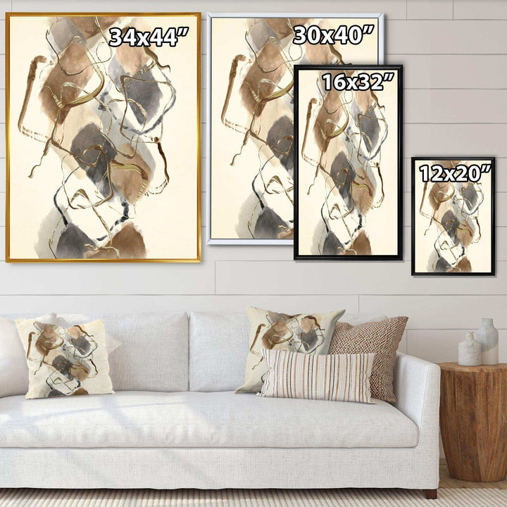 Gold Glam Squares III - Modern Wall Art Prints
