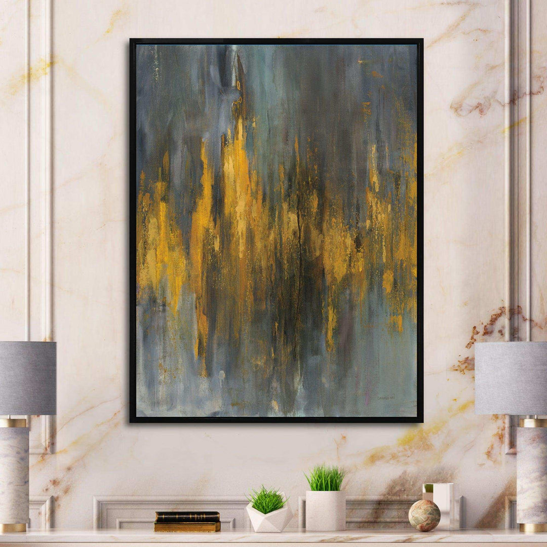 Black and Gold Glam Abstract - Modern Canvas Wall Art