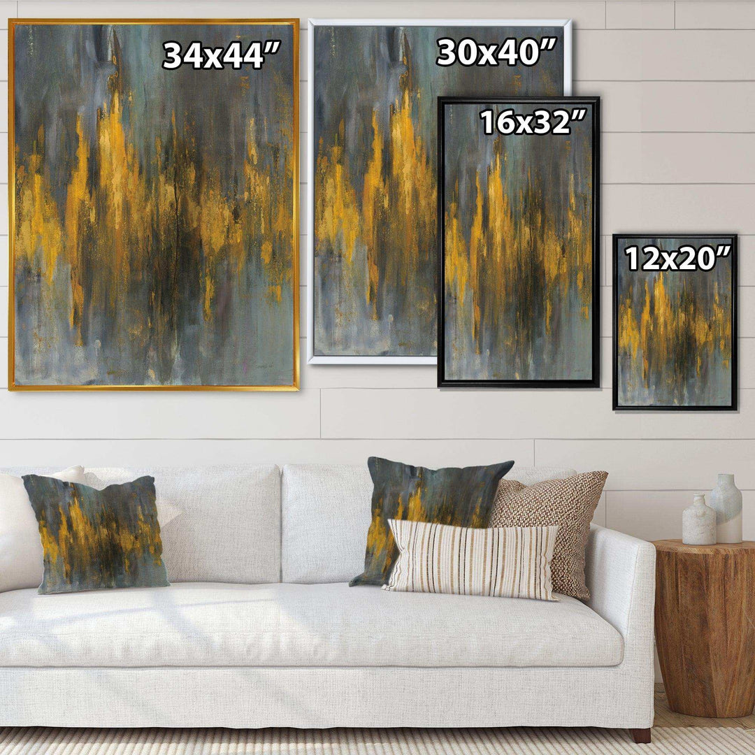 Black and Gold Glam Abstract - Modern Canvas Wall Art