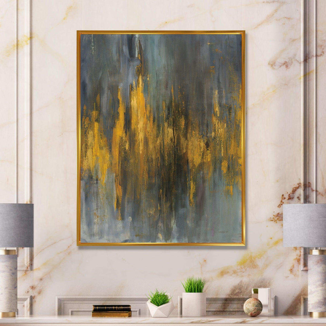 Black and Gold Glam Abstract - Modern Canvas Wall Art