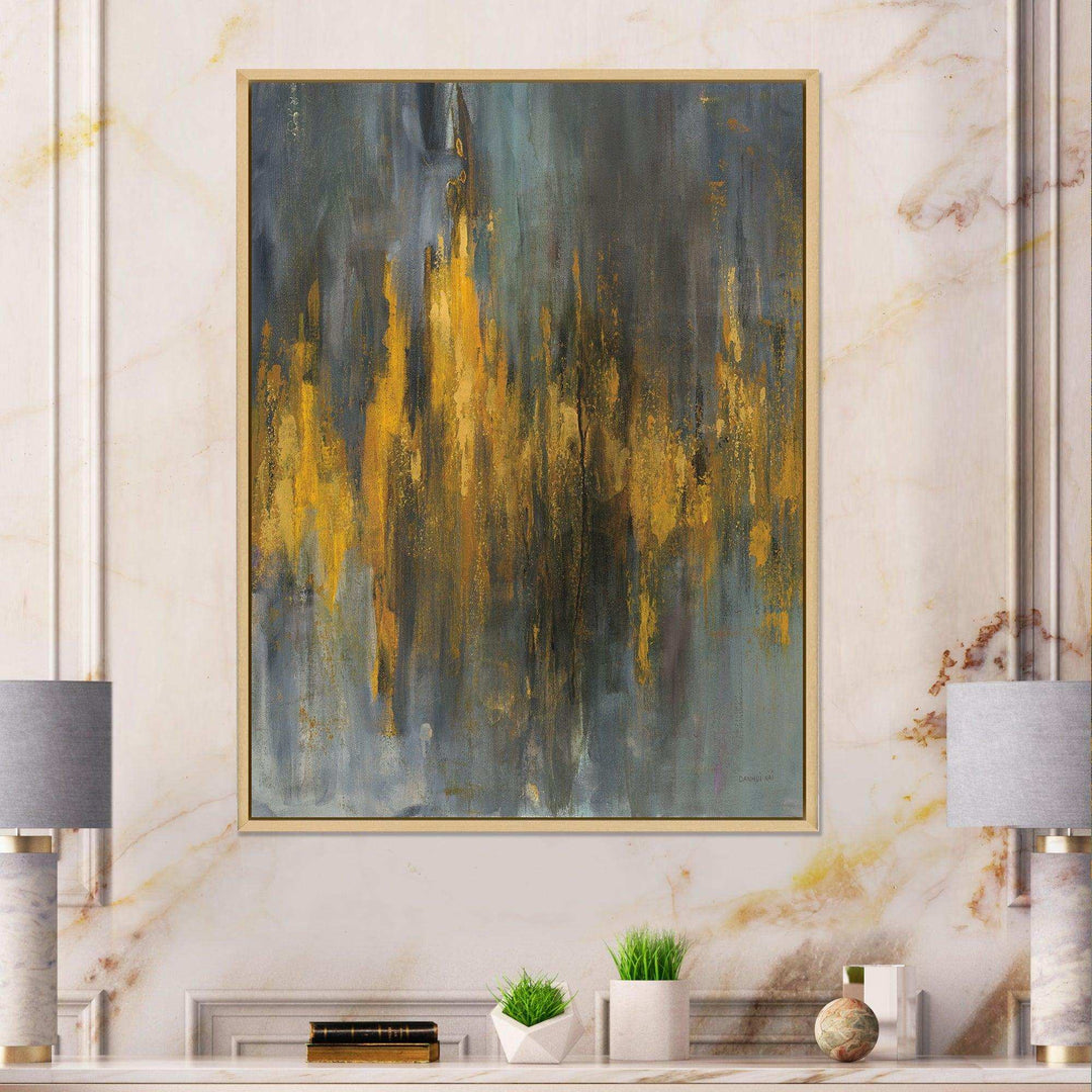 Black and Gold Glam Abstract - Modern Canvas Wall Art