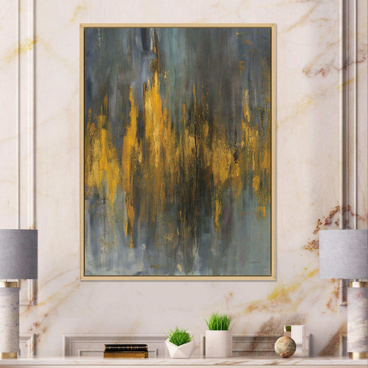 Black and Gold Glam Abstract - Modern Canvas Wall Art