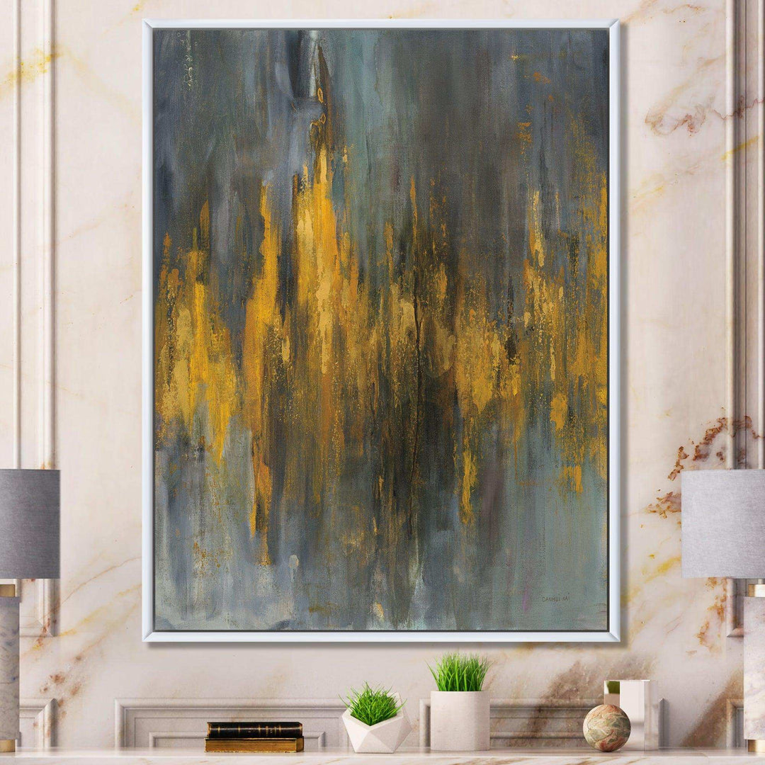 Black and Gold Glam Abstract - Modern Canvas Wall Art
