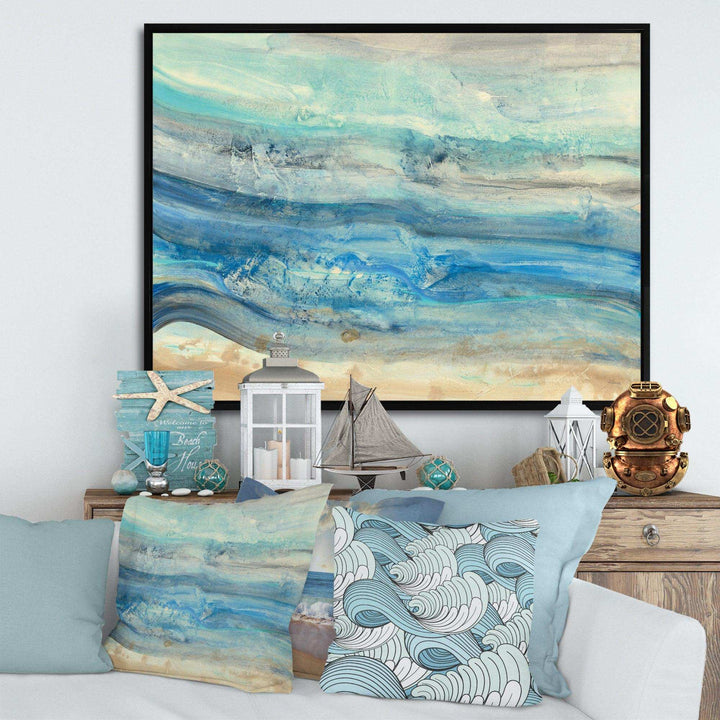 Ocean Mineral Waves - Nautical &amp; Coastal Bedroom Wall Art