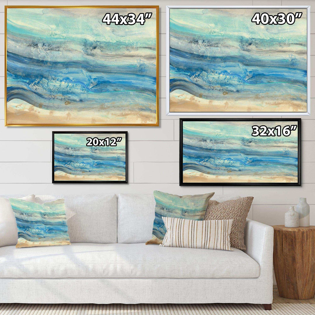 Ocean Mineral Waves - Nautical &amp; Coastal Bedroom Wall Art