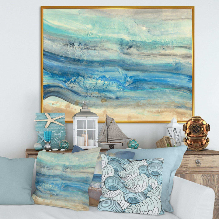 Ocean Mineral Waves - Nautical &amp; Coastal Bedroom Wall Art