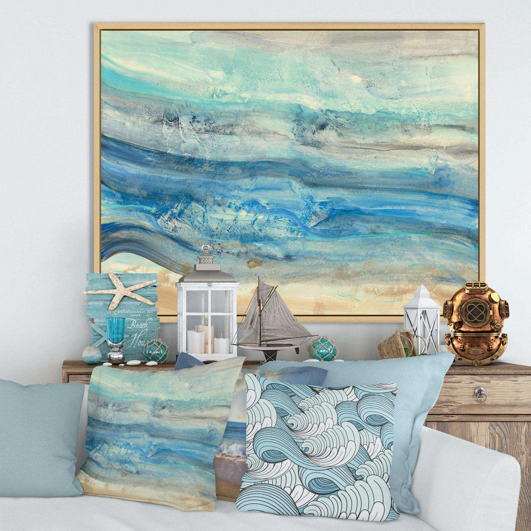 Ocean Mineral Waves - Nautical &amp; Coastal Bedroom Wall Art