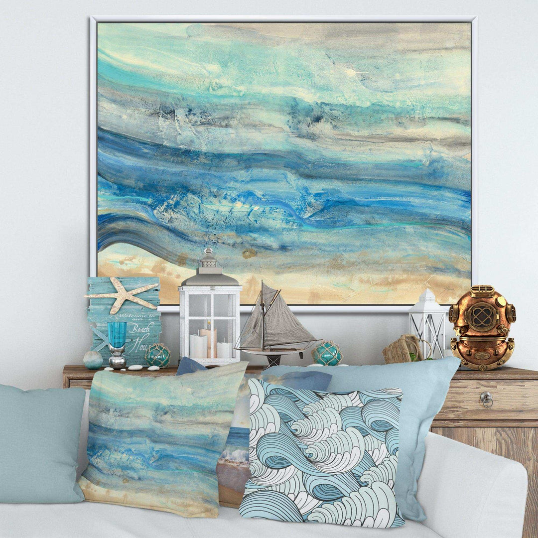 Ocean Mineral Waves - Nautical &amp; Coastal Bedroom Wall Art