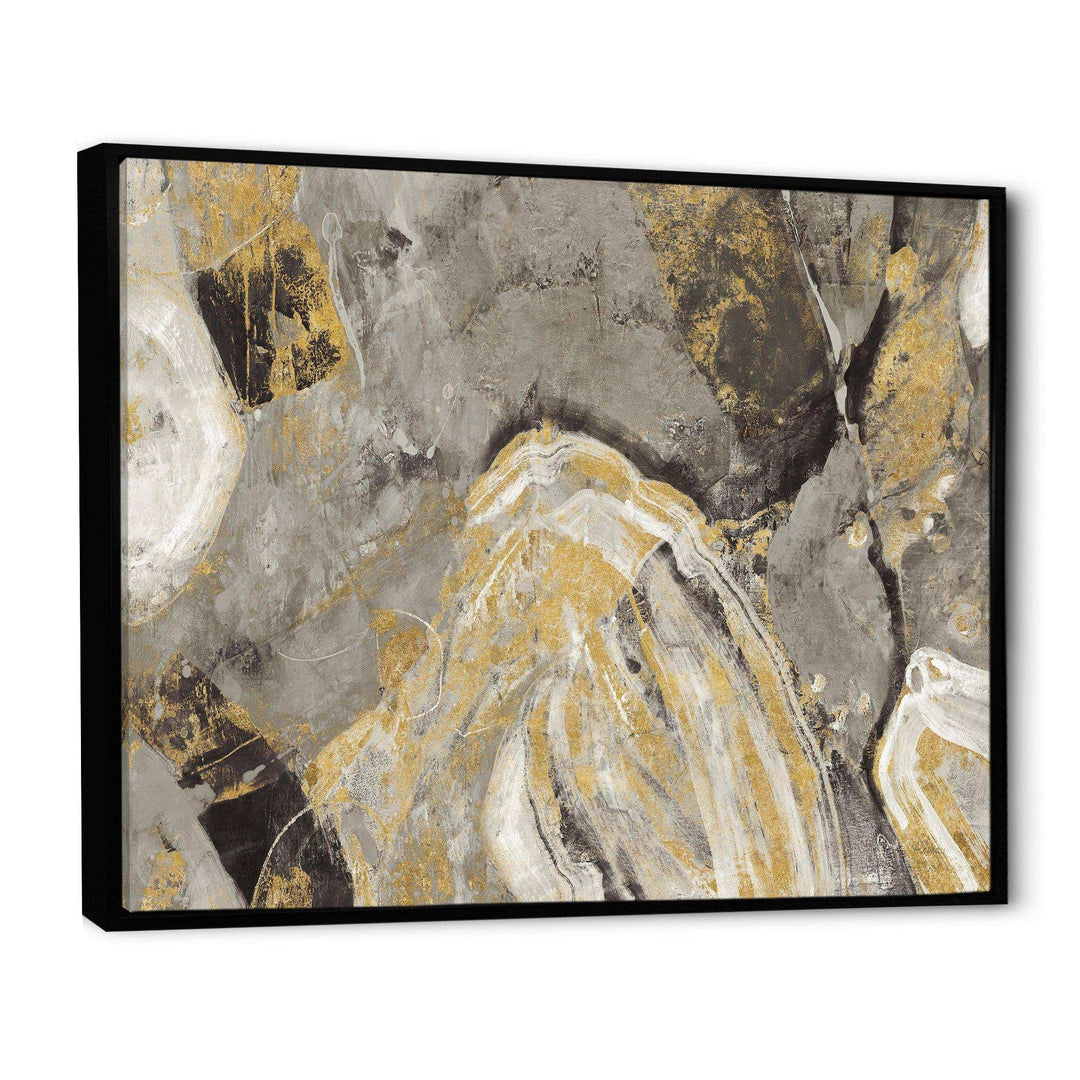Painted Gold Stone - Cabin &amp; Lodge Canvas Wall Art