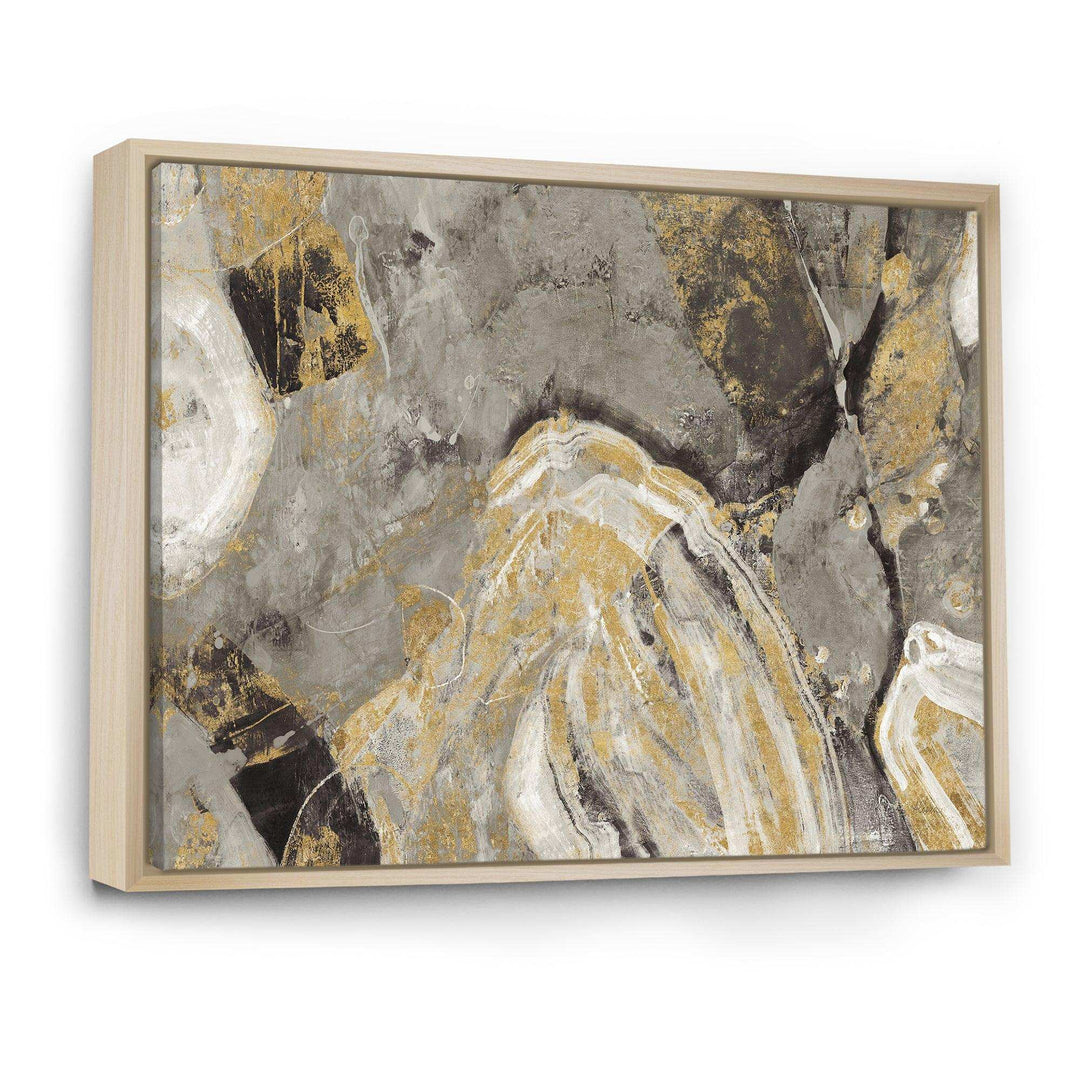 Painted Gold Stone - Cabin &amp; Lodge Canvas Wall Art