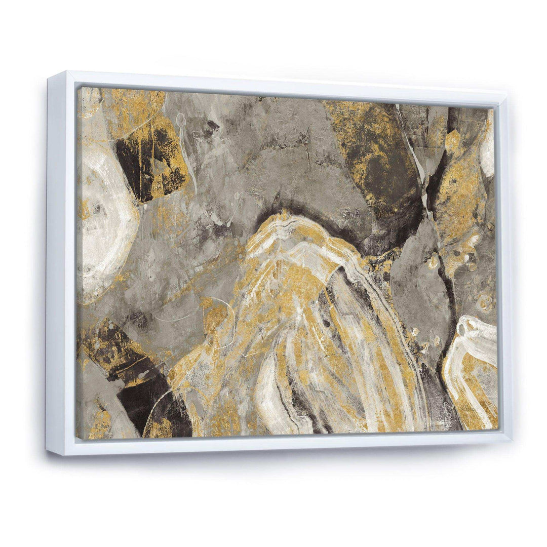Painted Gold Stone - Cabin &amp; Lodge Canvas Wall Art