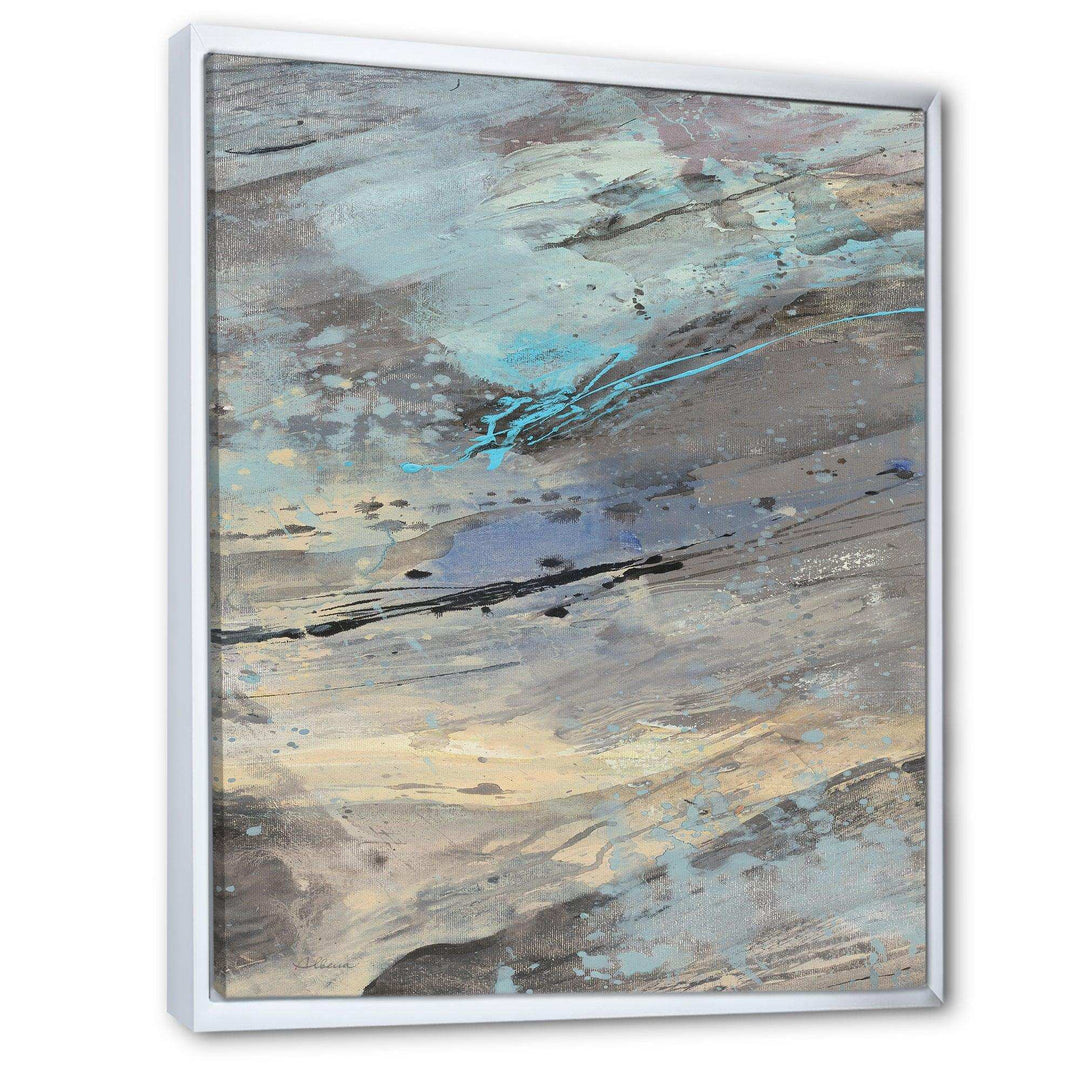 Rock Teal Panel I - Modern Living Room Wall Decor