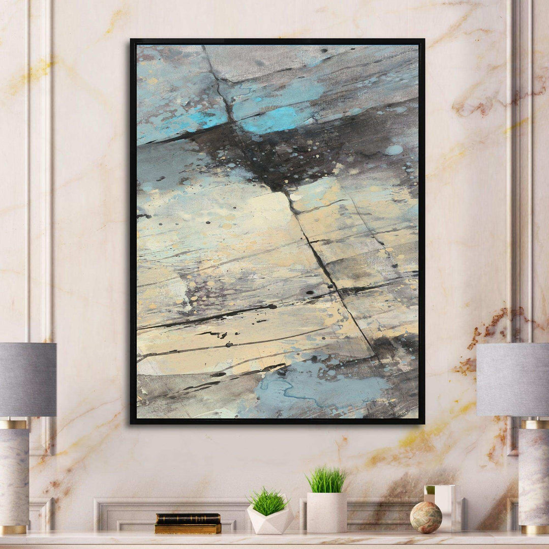 Rock Teal Panel II - Modern Wall Art Prints