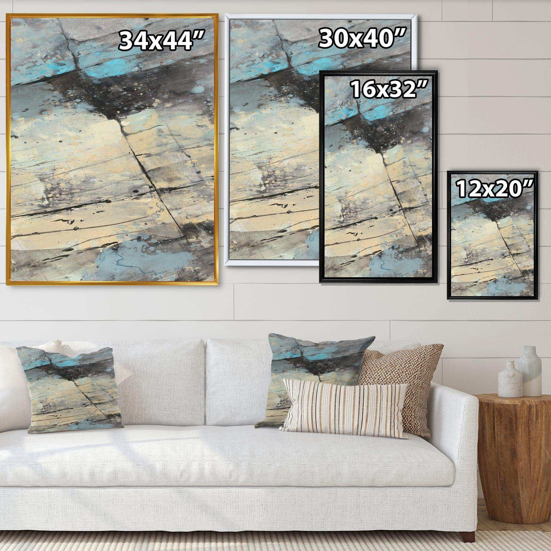 Rock Teal Panel II - Modern Wall Art Prints