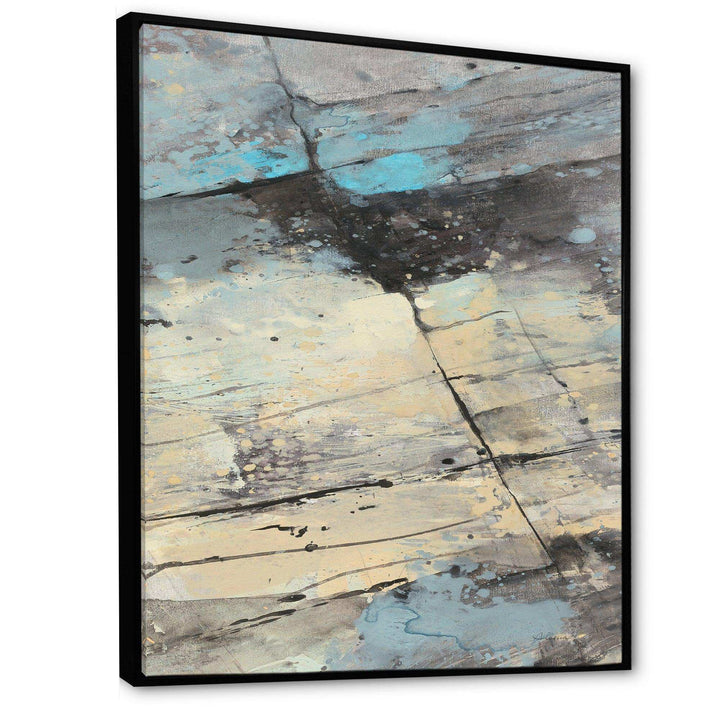 Rock Teal Panel II - Modern Wall Art Prints