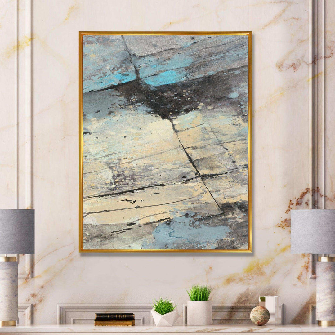 Rock Teal Panel II - Modern Wall Art Prints
