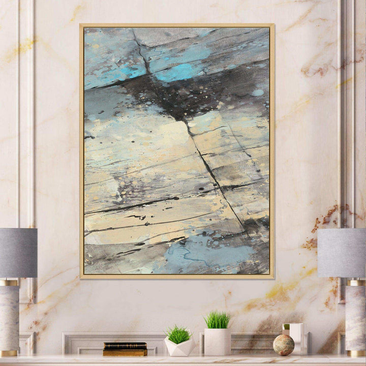 Rock Teal Panel II - Modern Wall Art Prints